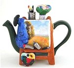 Monets Easel Teapot